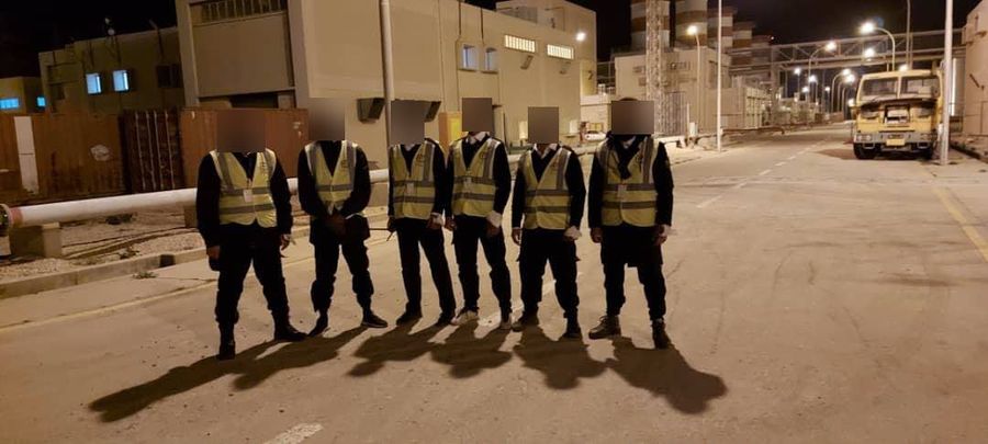 Guard team on night duty