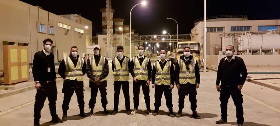 Night shift briefing for the guard team