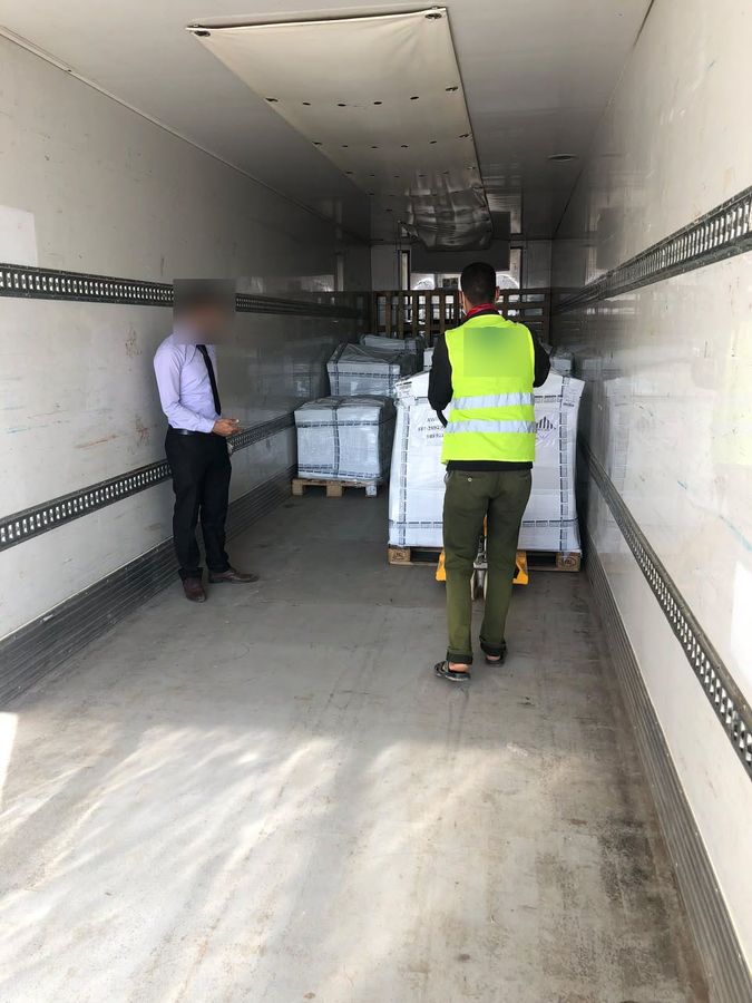 Load check inside a refrigerated trailer