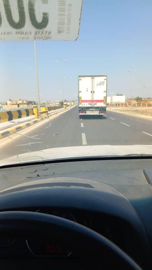 Freight truck on the highway